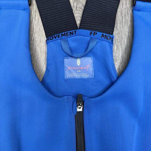 Free People Snow Bib Size Large Womens Blue Movement Powder Vixen Softshell - Picture 13 of 16